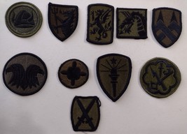 ARMY SHOULDER SLEEVE INSIGNIA - SSI LOT OF 20 DIFFERENT SUBDUED PATCHES ... - $13.86