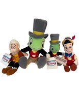 Set of 4 Walt Disney stuffed animals Pinocchio &amp; Jiminy Cricket &amp; Geppetto - $26.79 CAD