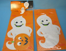 Halloween Ghost Trick or Treat Bags 1 New 1 Opened Orange Black White - $9.95