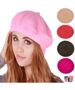 100% Wool Artist Beret Hat Cap Casual Classic Solid Beanie French Women ... - £5.53 GBP+