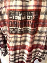 Aeropostale Plaid Flannel Bleached Womens Grunge Reworked &quot;Drunk&quot; Shirt - XL - £19.98 GBP