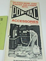 1970&#39;s  Pow R Vac~ Shop Vac, Wet &amp; Dry.  Paper Work &amp; Brochure. Walton P... - $13.08