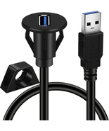 Small USB 3.0 Male to Female Car AUX Mount Flush Panel Extension Cable f... - $14.54