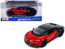 Bugatti Chiron Sport &quot;16&quot; Red and Black &quot;Special Edition&quot; 1/24 Diecast M... - £30.43 GBP