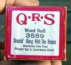 QRS Player Piano Word Roll 3589 Breezin Along With The Breeze Fox Trot - $23.61