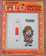 Personalized Glo Light Electric Switch Plate VTG Robin - £14.12 GBP