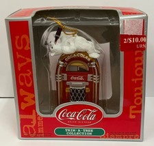 Coca Cola Trim A Tree Collection Polar Bear On Jukebox Christmas Ornament - $14.84