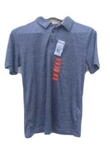 Youth Boys Reebok Kids Polo Shirt Short Sleeves 14/16 Indigo Blue Heather Gray - $10.05