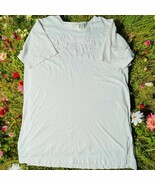 Vtg Victoria’s Secret Women’s S/P Floral Eyelet Lounge T-shirt Lt Blue Y2K - $638.58 MXN