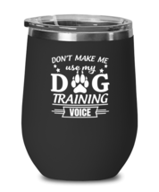 Dogs Wine Glass Dog Training Voice Black-WG  - £20.74 GBP
