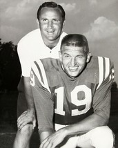 Don Shula &amp; Johnny Unitas 8X10 Photo Baltimore Colts Picture Nfl Football B/W - £3.92 GBP