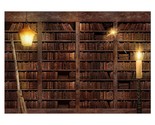 7X5Ft Wizard Magic Bookshelf Photography Backdrop For Halloween Bookcase... - £27.16 GBP