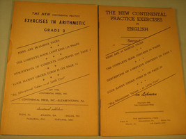 (Lot of 2) Booklets THE NEW CONTINENTAL PRACTICE EXER. English, Math 194... - $14.35