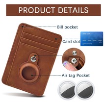 GINNZOO Wallet for Men with AirTag Holder, Slim Minimalist Front Pocket Wallet f - £9.42 GBP