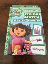 Dora the Explorer Learning Flash Cards Color Matching English/Spanish Homeschool - £8.99 GBP