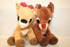 Rudolph the Red Nosed Reindeer Movie 2008 Rudolph &amp; Clarice Plush Animals 14&quot; - £23.80 GBP