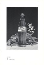 Coca Cola Photo Sheet for Print Ads 1992 Can&#39;t Beat the Real Thing  Bottle - £0.78 GBP