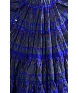 DEEP BLUE LAPIS SPARKLE PEACOCK TRIBAL BELLYDANCE ATS FULL  GYPSY SKIRT ... - $175.24 CAD