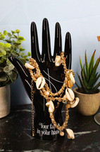 Psychic Fortune Teller Palmistry Black Hand Palm Ceramic Figurine Jewelry Holder - £17.57 GBP
