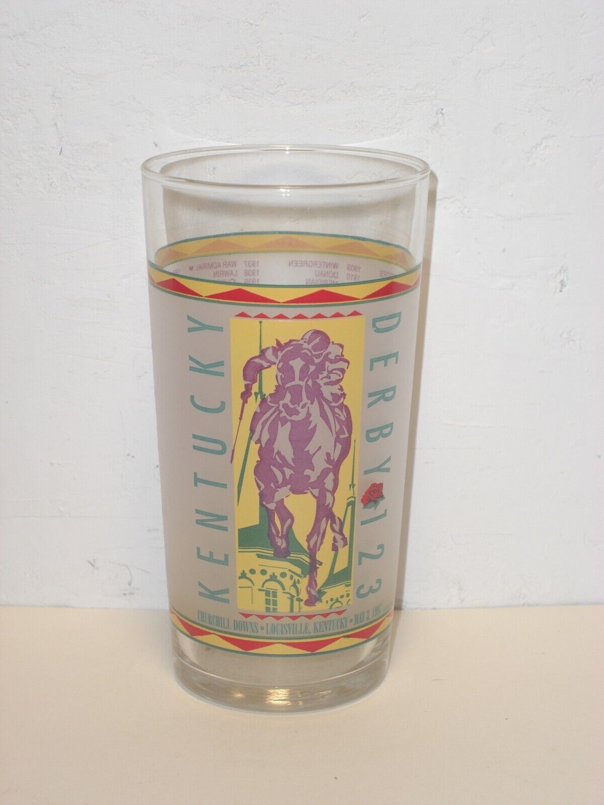 1997 - 123rd Kentucky Derby Glass in MINT Condition - SILVER CHARM - $12.00