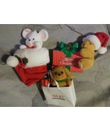 Avon Christmas Ornaments Gift Collection Peek-a-Boo Mouse Holiday Vintage set 3 - $50.00