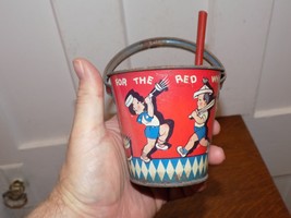 Vintage T Conn Inc. Tin Three Cheers For The Red White Blue Sand Pail Sh... - €59,90 EUR