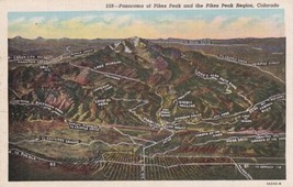 Panorama of Pikes Peak Region Colorado CO Postcard A05 - $2.99