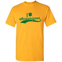 I Clover Shenanigans - Funny Irish St Patrick&#39;s Day Shamrock T Shirt - Small - I - £19.29 GBP