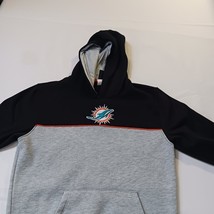Team Apparel NFL Miami Dolphins Youth L (14-16) Black & Gray Hooded Sweatshirt image 10