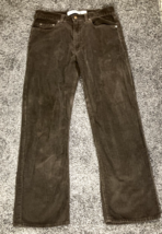 Vintage Gap Corduroy Pants Mens 32 x 30 Brown Boot Fit Y2K Skater Baggy Wide Leg - £35.52 GBP