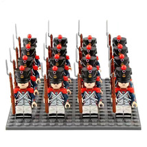Medieval Napoleonic Wars French Fusilier Soldier Minifigure Blocks - Set of 16 - £24.01 GBP