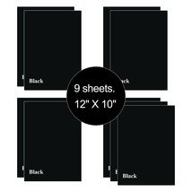 9 Sheets Black HTV Iron On Heat Transfer Vinyl for T-Shirts Cricut Silho... - $10.99