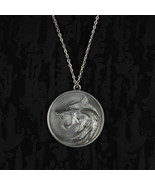2019 TV The Witcher Geralt Wolf Head Necklace Pendant Chain Prop - $21.84