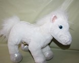 Build A Bear White Horse With Sparkle Silver Hooves Stuffed Animal Toy 1... - $24.74
