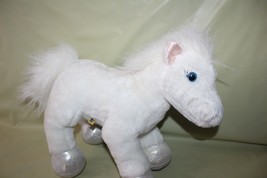 Build A Bear White Horse With Sparkle Silver Hooves Stuffed Animal Toy 1... - £19.46 GBP