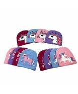 Girls Unicorn Knit Beanie Children Kids Winter Hat Many Colors New! - £5.47 GBP