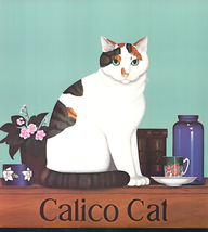 Susan Powers Calico Cat, 1984 - £58.40 GBP