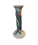 Vintage Treasure Craft Candlestick Pottery Tulip Ceramic Ivory Pink Gree... - £10.09 GBP