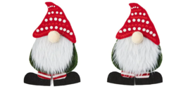 Two (2) Handcrafted ~ Fabric ~ Flatware Holders ~ Gnome Pattern ~ 4.5&quot; x 7&quot; - $14.96