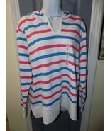 US Polo Assn. White Striped Hoodie Hooded Sweatshirt Size XL Women&#39;s NEW - $64.90 CAD
