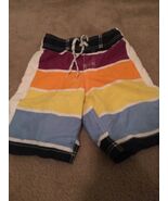 The Childrens Place Boys Striped Swim Shorts Trunks Size M Multi-Color - $540.23 MXN