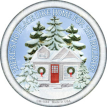 Home for the Holidays Snow Novelty Circle Coaster Set of 4 - £15.89 GBP