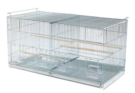 Large Galvanize Stackable Bird Finch Canary Breeder Breeding Cage Center Divider - £148.41 GBP