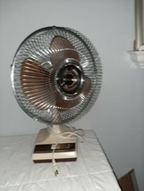 Vintage Galaxy FAN 12” Amber Blade 3-Speed Oscillating Fan - £50.99 GBP