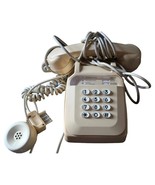 Vintage Beige Buttoned House Phone - Retro Elegance from France - 2C02 - $144.86 CAD