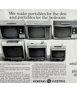 General Electric Portable Television 1965 Advertisement Vtg Electronics ... - €17,46 EUR