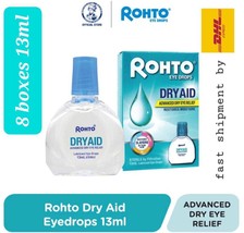 ROHTO DRY AID ADVANCED DRY EYE RELIEF EYE DROPS  8 boxes x13ML -shipment... - £100.71 GBP