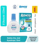 ROHTO DRY AID ADVANCED DRY EYE RELIEF EYE DROPS  8 boxes x13ML -shipment... - $128.60