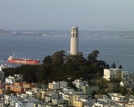 Coit Tower and Telegraph Hill in San Francisco California Photo Print - £7.03 GBP+