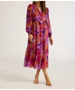 Sofia Jeans Women's Belted Cross Front Maxi Dress with Long Sleeves L (12-14) - $24.97 CAD